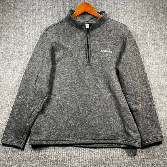 Columbia Great Hart Mountain III Half Zip Pullover Men's Large Gray Outdoors - Picture 1 of 10